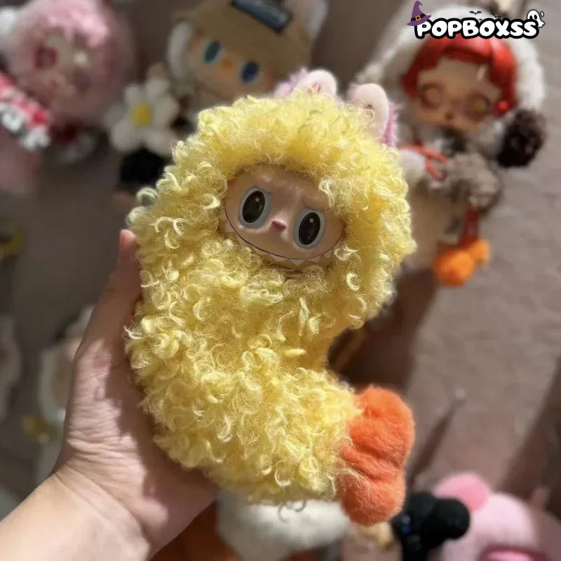 17cm Labubu Fried Shrimp Tianluofu baby clothes generation standing vinyl doll pendant replacement accessories - POP BOX
