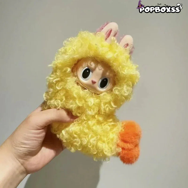 17cm Labubu Fried Shrimp Tianluofu baby clothes generation standing vinyl doll pendant replacement accessories - POP BOX