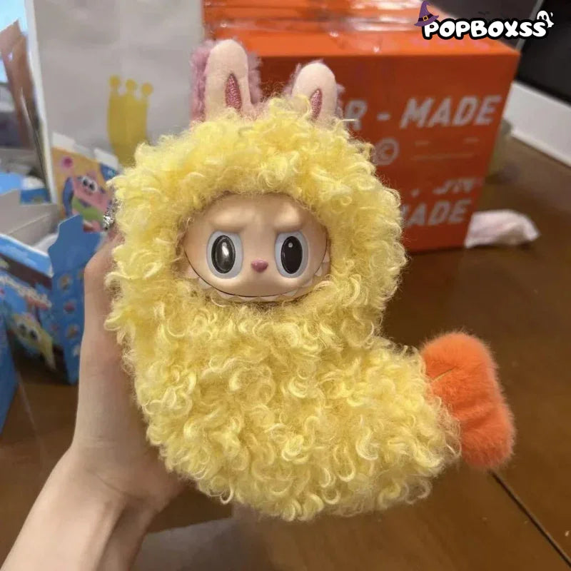 17cm Labubu Fried Shrimp Tianluofu baby clothes generation standing vinyl doll pendant replacement accessories - POP BOX