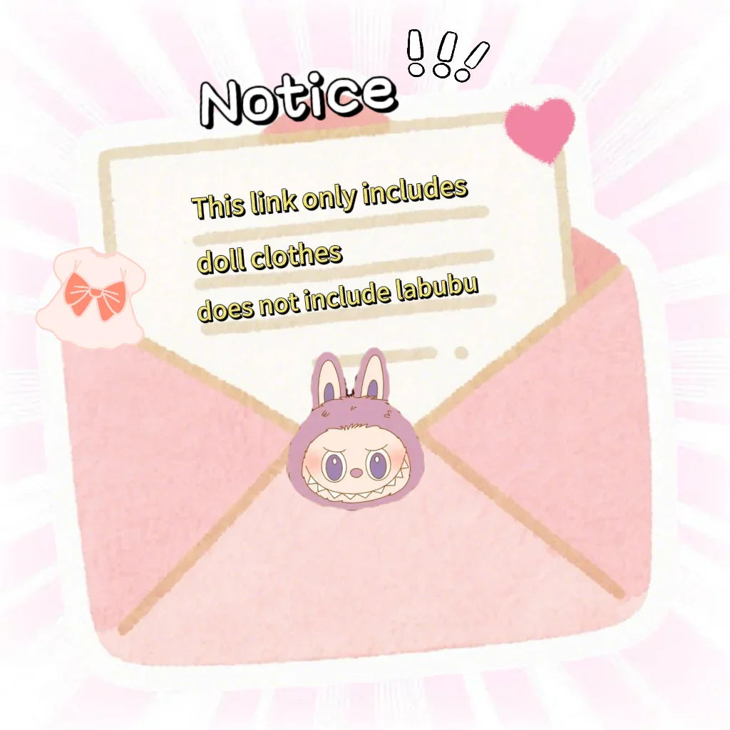 POP MART Labubu designer clothes Set Collection (No Dolls)