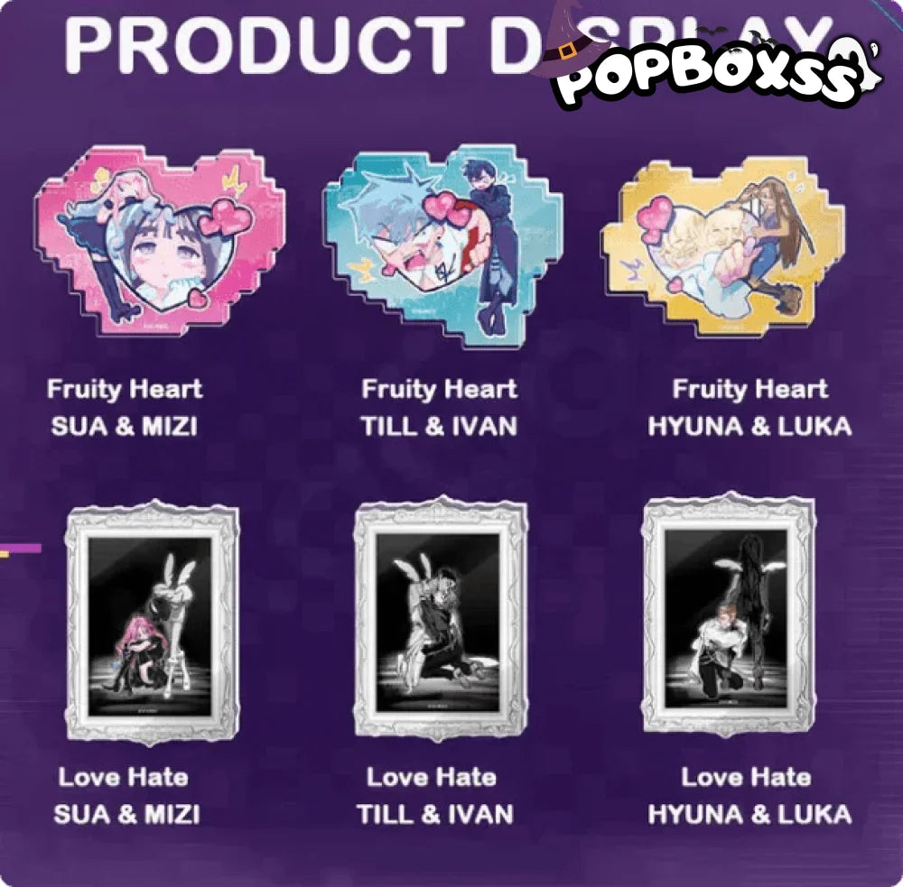Alien Stage DLC Love Hate & Fruity Heart Series Acrylic Fridge Magnets Blind Box - POP BOX