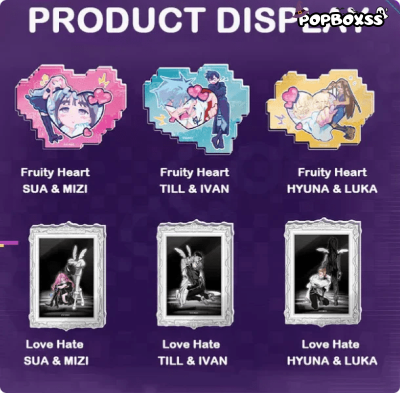 Alien Stage DLC Love Hate & Fruity Heart Series Acrylic Fridge Magnets Blind Box - POP BOX