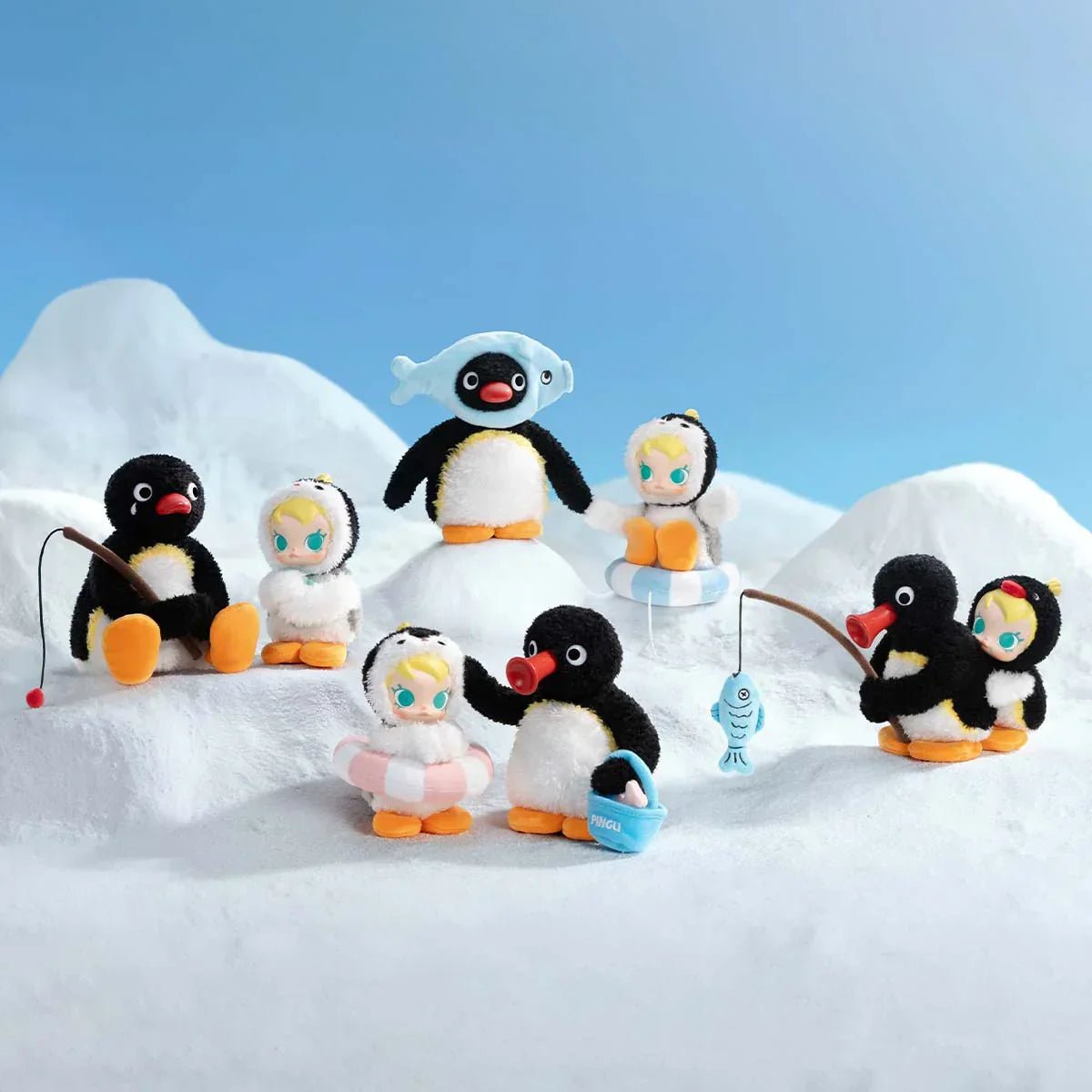 Baby Molly × Pingu Happy Fishing Series - Vinyl Plush Pendant Blind Box - POP BOX