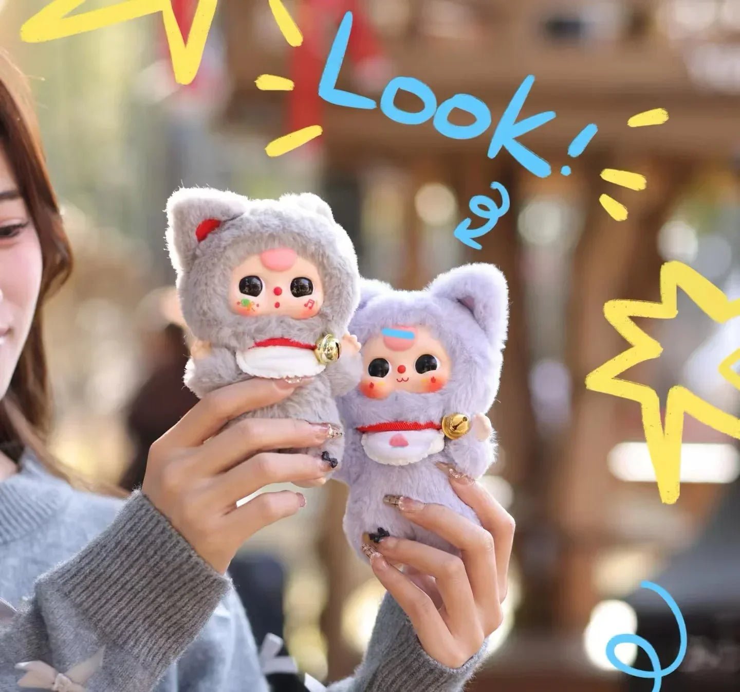 Baby Three Billionaires Cat Series Plush Dolls. Blind Box - POP BOX