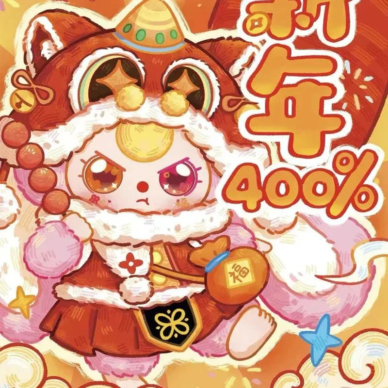 Baby Three CNY Bunny 400% Limited Version Plush Blind Box - POP BOX