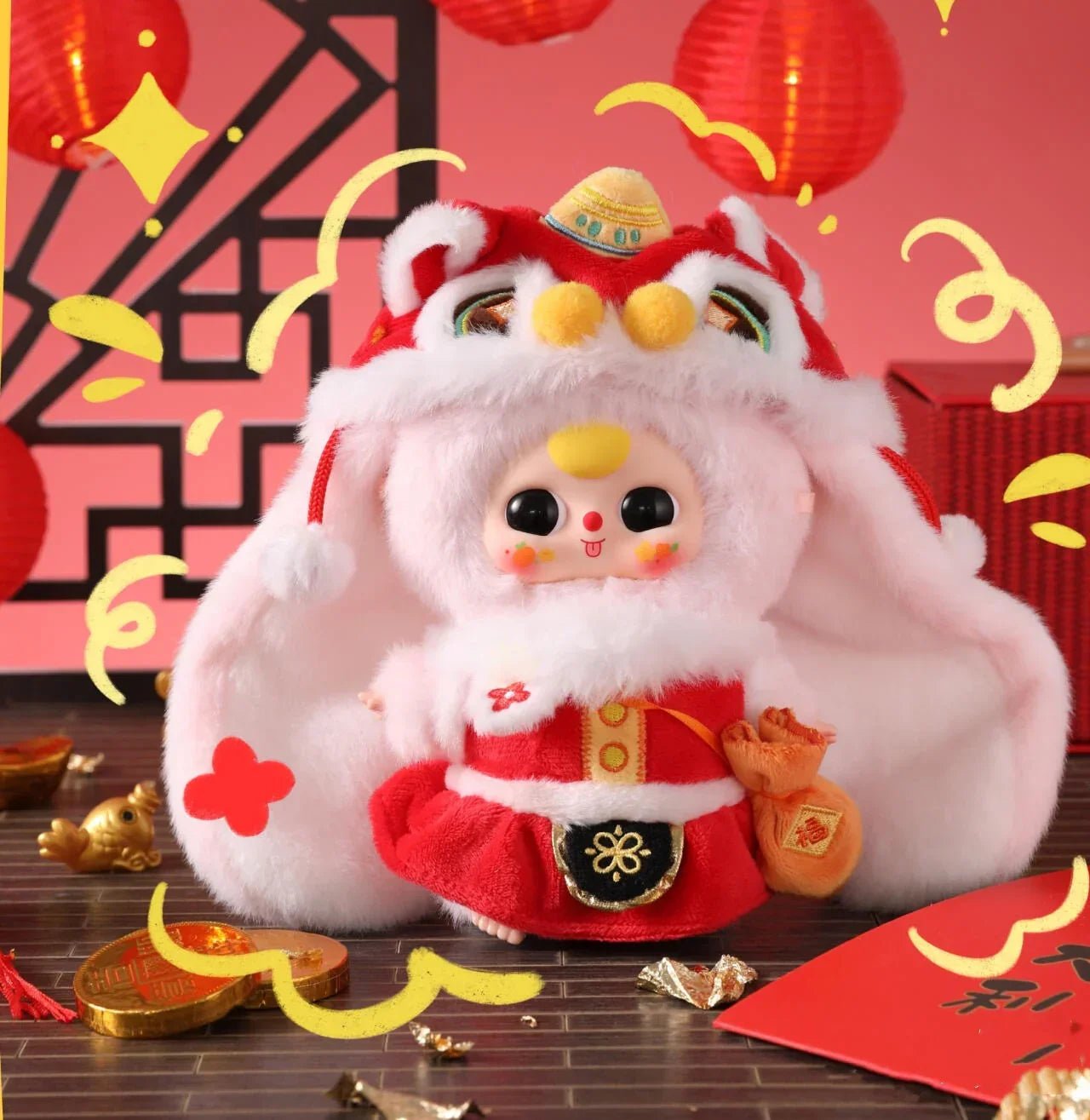 Baby Three Happy New Year Series Plush Dolls. Blind Box - POP BOX