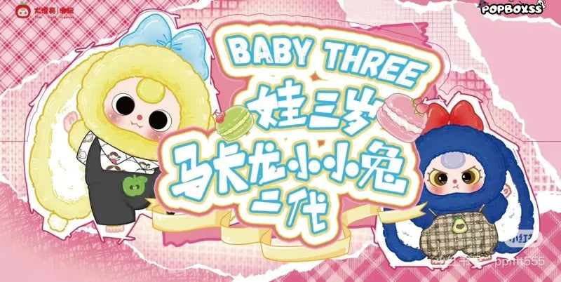 Baby Three Macaron Cute Bunny Series 2 Plush Dolls. Blind Box - POP BOX