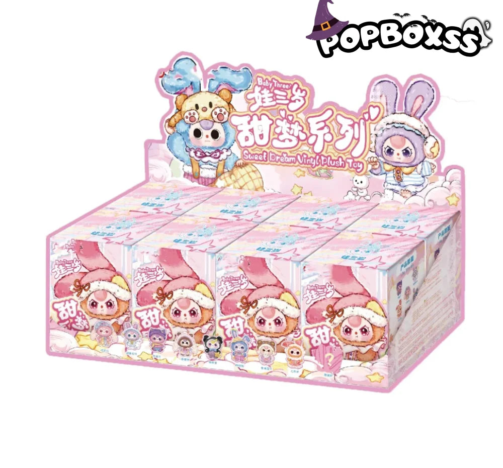 Baby Three Sweet Dream 100% Series Plush Dolls Blind Box 1 SET (8 BOXES)