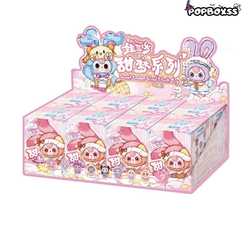 Baby Three Sweet Dream 100% Series Plush Dolls Blind Box 1 SET (8 BOXES)