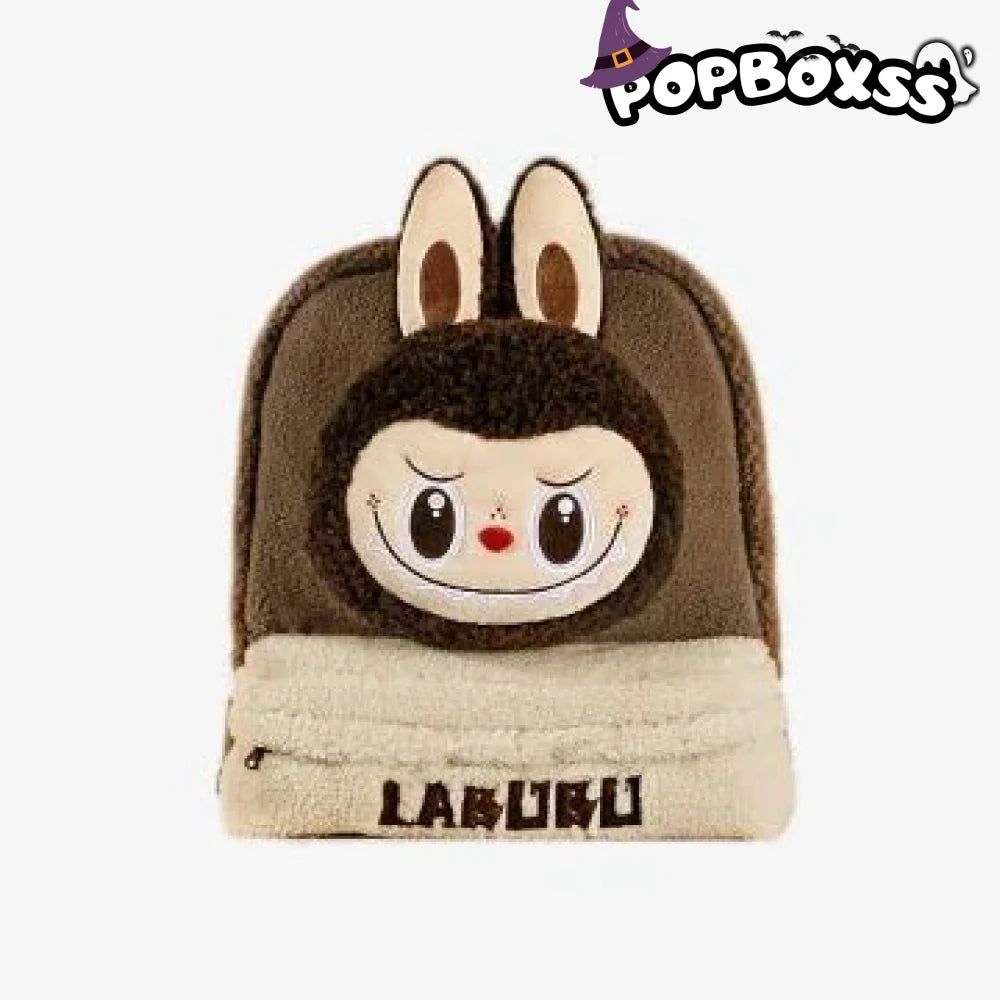 Classic Bag Series - LABUBU Berber Fleece Backpack (Brown) - POP BOX
