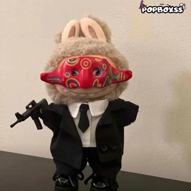 First. second and third generation labubu doll clothes black suit accessories mafia azu suit(No Dolls) - POP BOX
