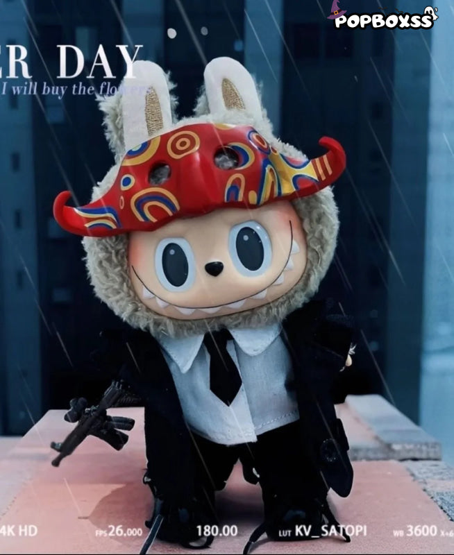 First. second and third generation labubu doll clothes black suit accessories mafia azu suit(No Dolls) - POP BOX