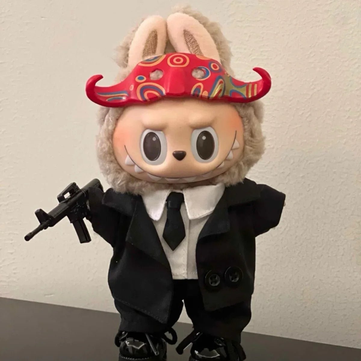 First. second and third generation labubu doll clothes black suit accessories mafia azu suit(No Dolls) - POP BOX
