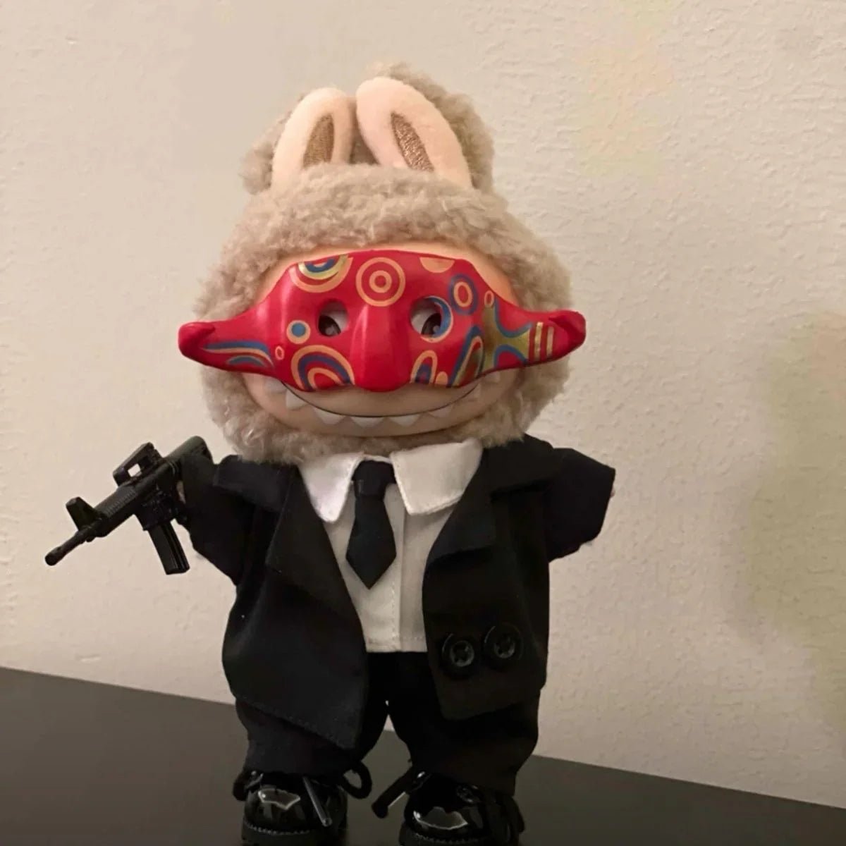 First. second and third generation labubu doll clothes black suit accessories mafia azu suit(No Dolls) - POP BOX