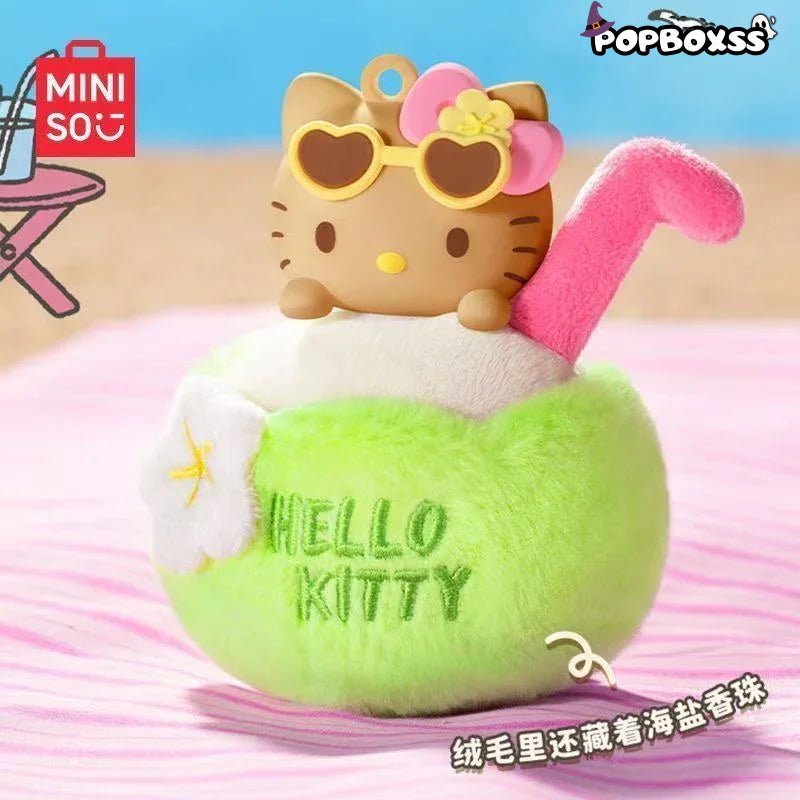 HELL0 KITTY Black Summer Series Scented Plush Pendants, Blind Box - POP BOX