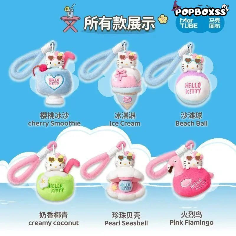 HELL0 KITTY Black Summer Series Scented Plush Pendants, Blind Box - POP BOX
