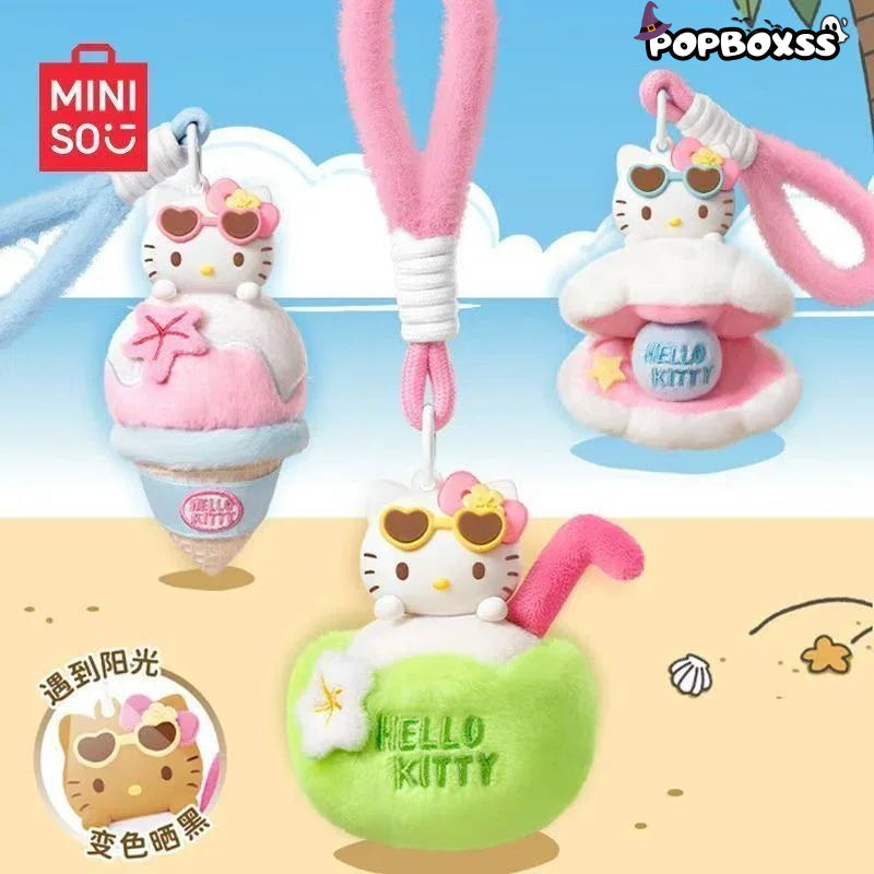 HELL0 KITTY Black Summer Series Scented Plush Pendants, Blind Box - POP BOX