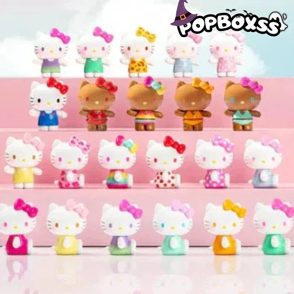 Hello - Kitty Summer Rainbow Candy Series Mini Beans Figures. Blind Bag - POP BOX