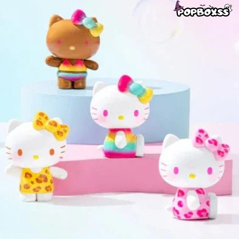 Hello - Kitty Summer Rainbow Candy Series Mini Beans Figures. Blind Bag - POP BOX
