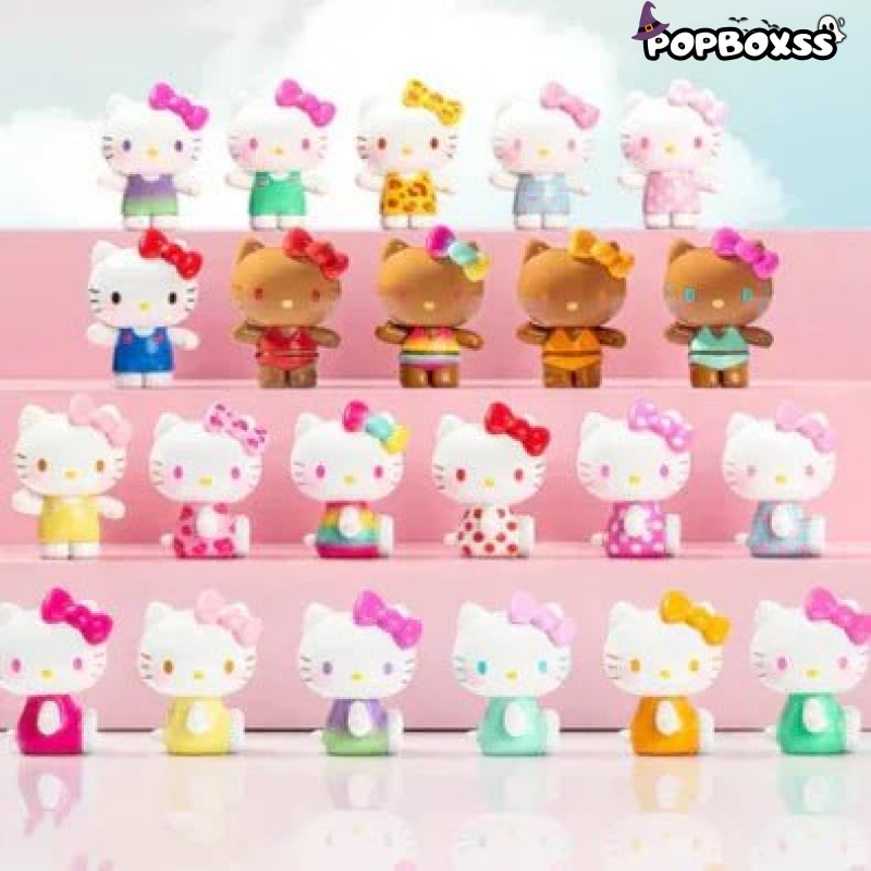 Hello - Kitty Summer Rainbow Candy Series Mini Beans Figures. Blind Bag - POP BOX