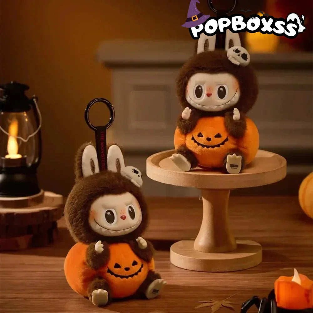 LABUBU Happy Halloween Party Series - Sitting Pumpkin Vinyl Plush Pendant - POP BOX