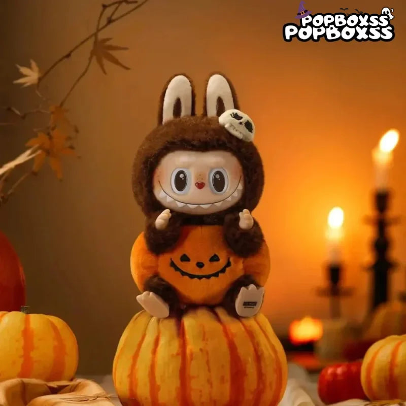 LABUBU Happy Halloween Party Series - Sitting Pumpkin Vinyl Plush Pendant - POP BOX
