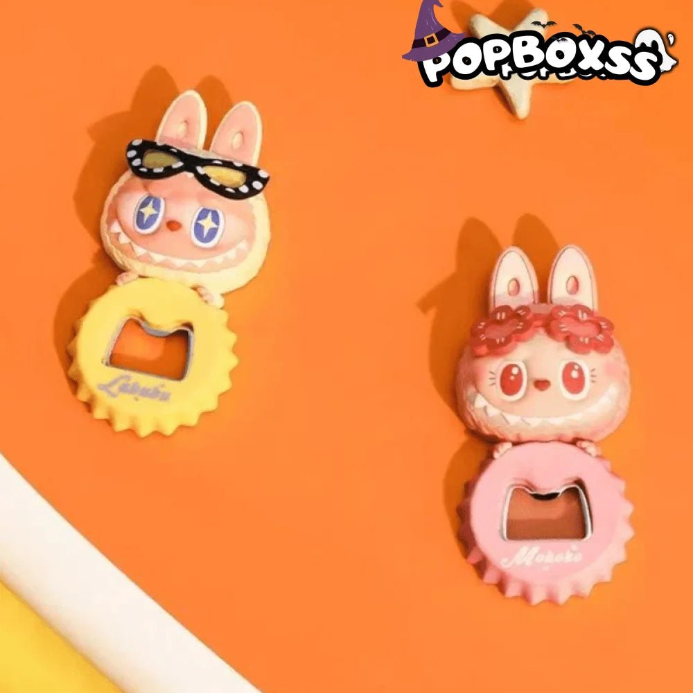 Labubu The Monsters Jump Into Summer Series Bottle Opener Fridge Magnet - POP BOX
