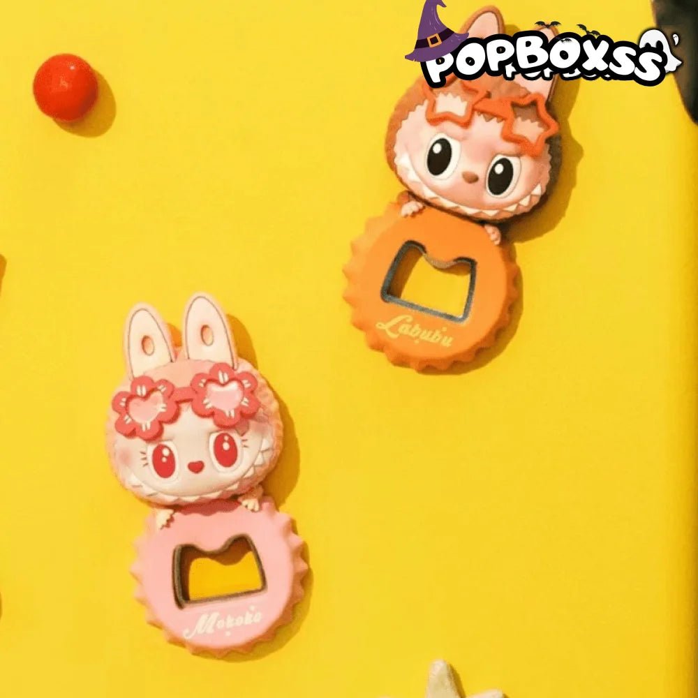 Labubu The Monsters Jump Into Summer Series Bottle Opener Fridge Magnet - POP BOX