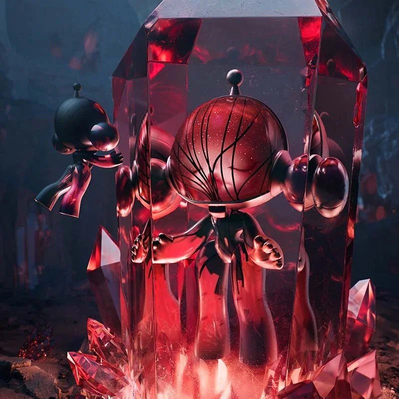 MEGA α SKULLPANDA 1000% 400% Red Crystal - POP BOX