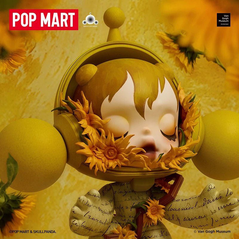 MEGA α SKULLPANDA 400% Van Gogh Museum Sunflowers - POP BOX