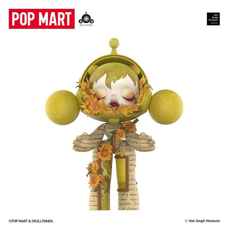 MEGA α SKULLPANDA 400% Van Gogh Museum Sunflowers - POP BOX