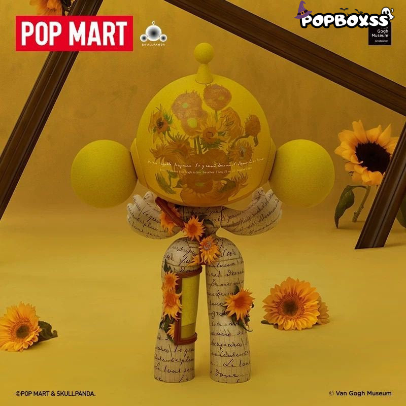 MEGA α SKULLPANDA 400% Van Gogh Museum Sunflowers - POP BOX