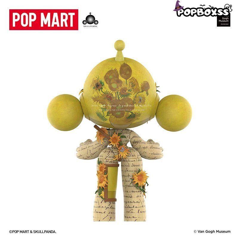 MEGA α SKULLPANDA 400% Van Gogh Museum Sunflowers - POP BOX