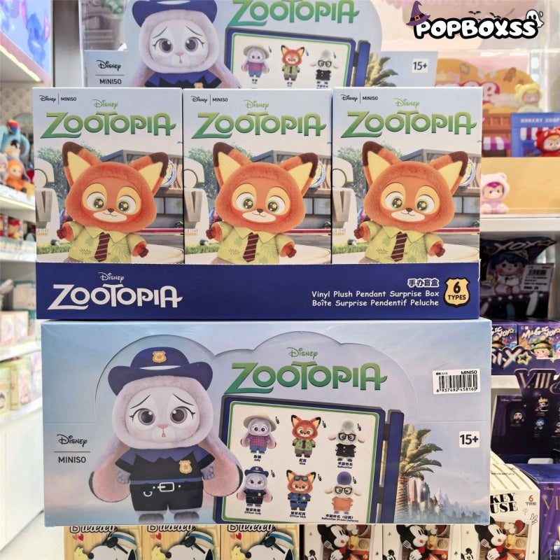 Miniso Zootopia Vinyl Plush Pendant Mystery Blind Box - POP BOX