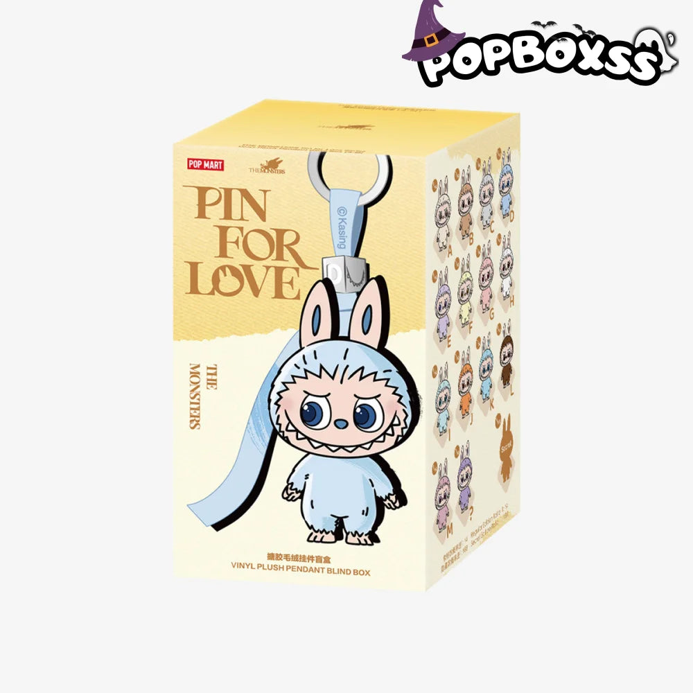 【New】THE MONSTERS Pin for Love Series-Vinyl Plush Pendant labubu Blind Box 【A-M】1 BOX