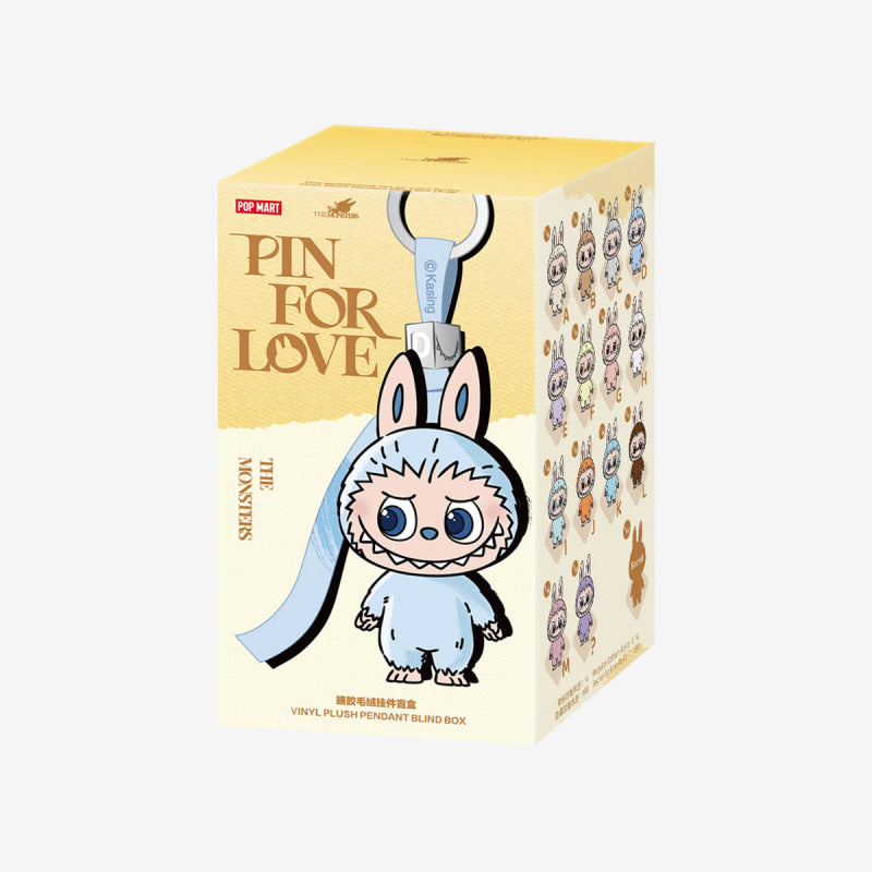 【New】THE MONSTERS Pin for Love Series-Vinyl Plush Pendant labubu Blind Box 【A-M】1 BOX