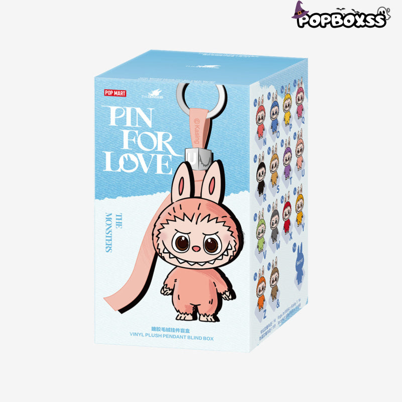 【New】THE MONSTERS Pin for Love Series-Vinyl Plush Pendant labubu Blind Box 【N-Z】1 BOX