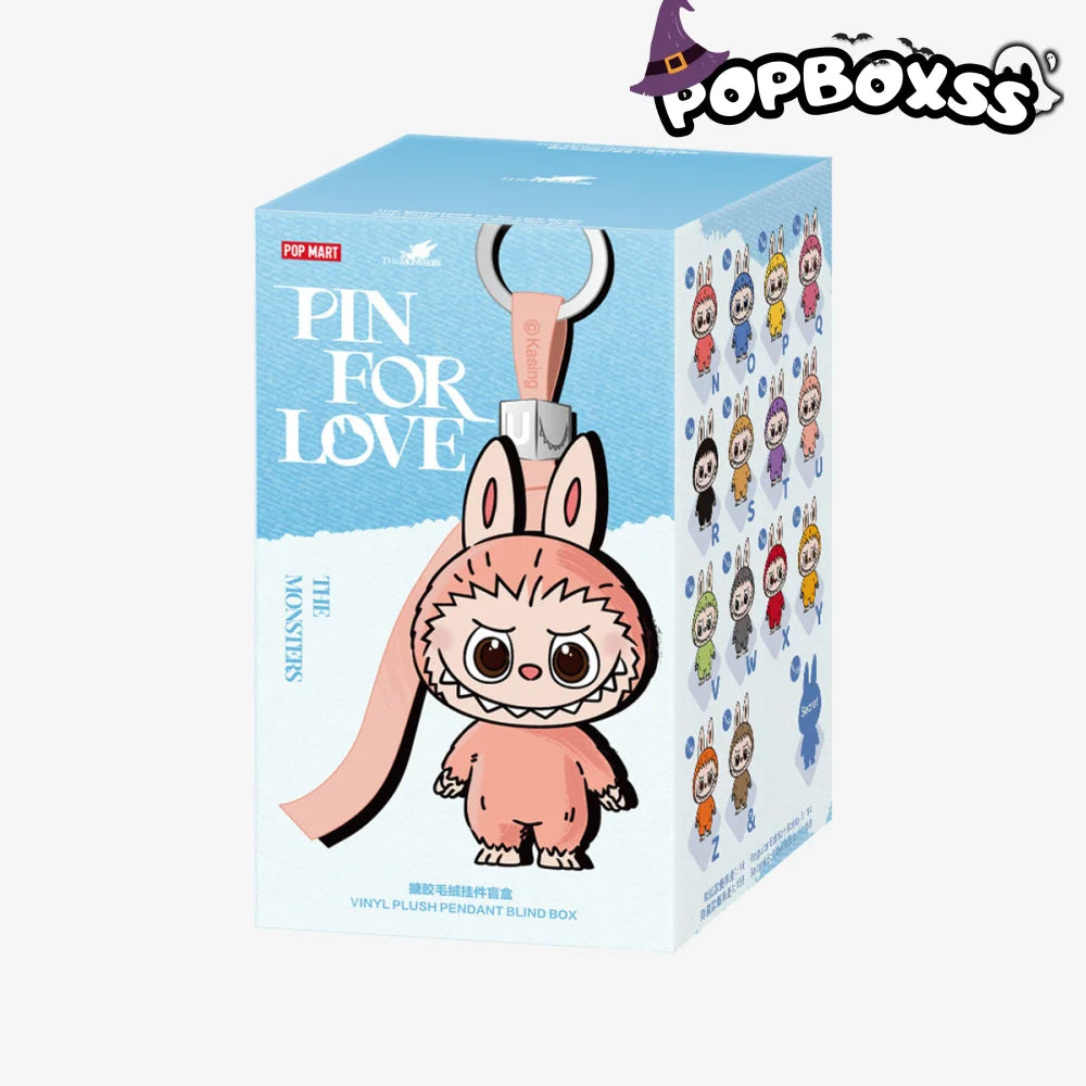 【New】THE MONSTERS Pin for Love Series-Vinyl Plush Pendant labubu Blind Box 【N-Z】1 BOX