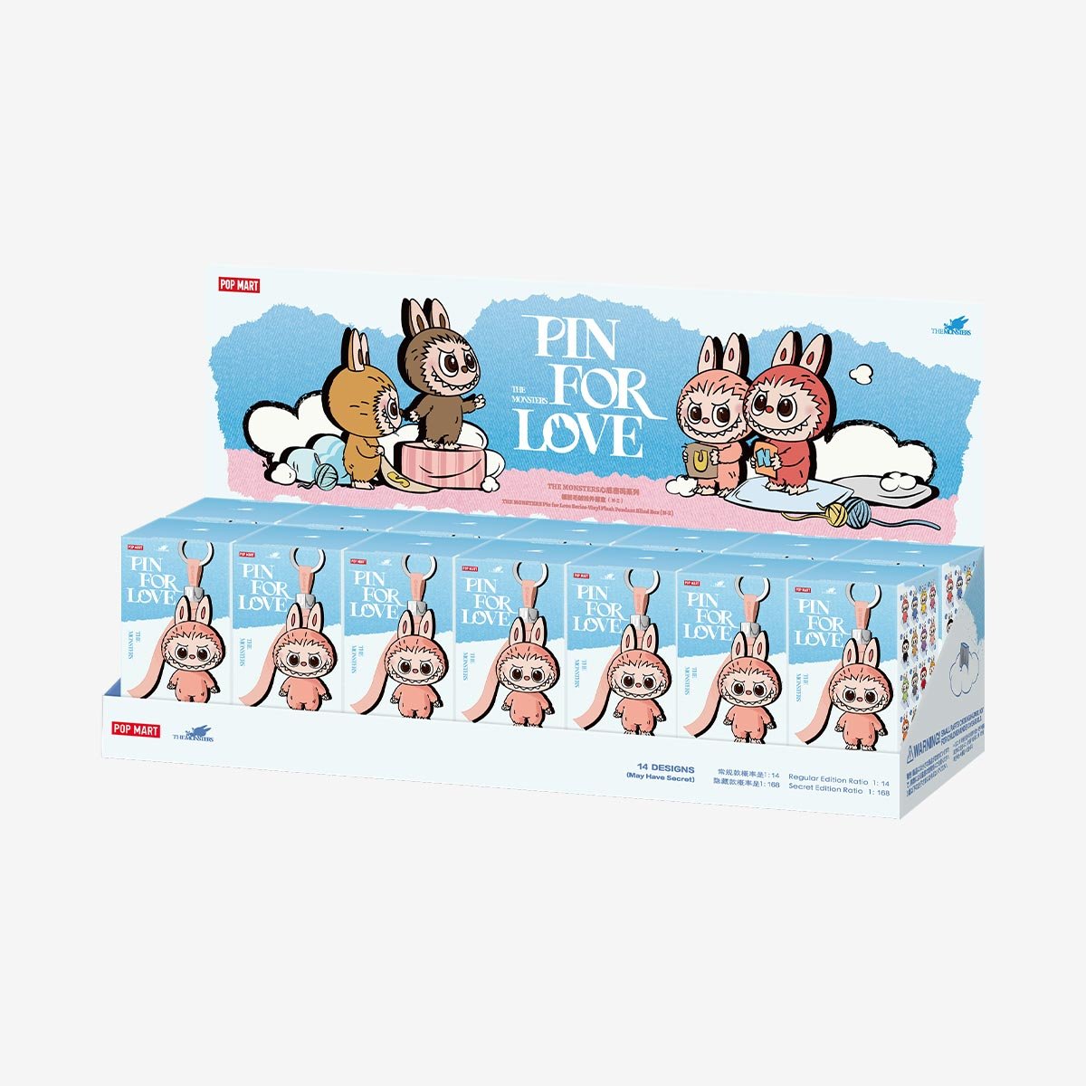 【New】THE MONSTERS Pin for Love Series - Vinyl Plush Pendant labubu Blind Box - POP BOX
