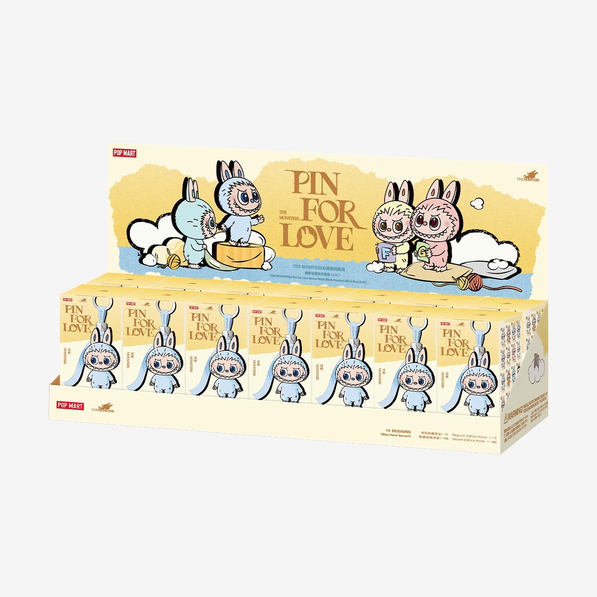 【New】THE MONSTERS Pin for Love Series - Vinyl Plush Pendant labubu Blind Box - POP BOX