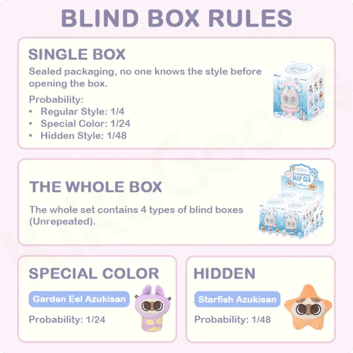 Nobeko Azukisan Oceanic Series Mini Plush Pendant Blind Box - POP BOX