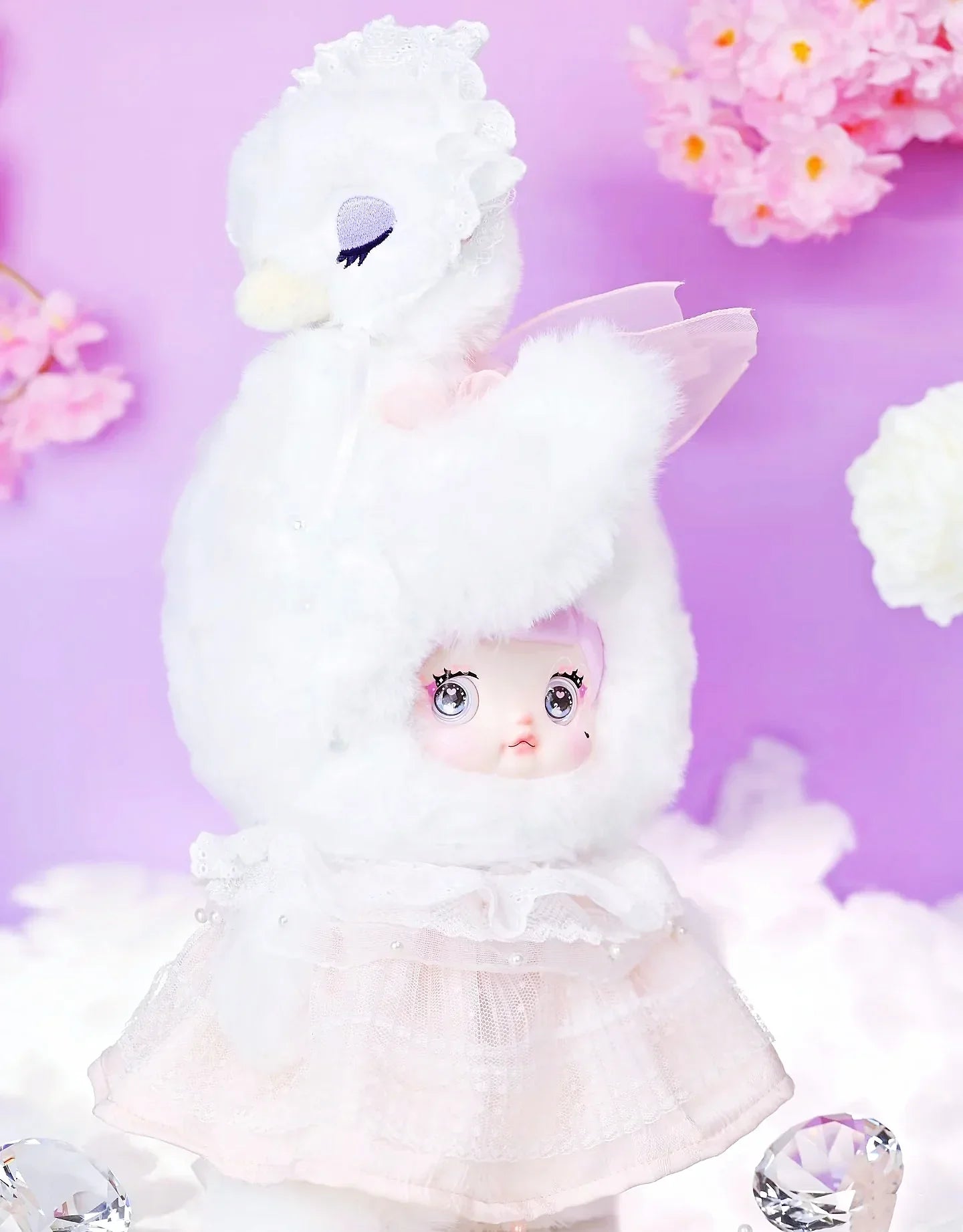 NOMMI Swan Lake Plush Hanging Card. Limited Edition - POP BOX