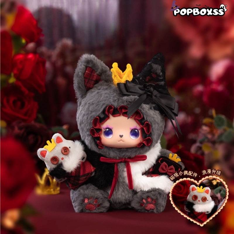 Pleasant Goat and Big Big Wolf x Lucky Emma Limited Edition Grey and Red Collaboration Plush Doll 1 BOX (2 PCS)