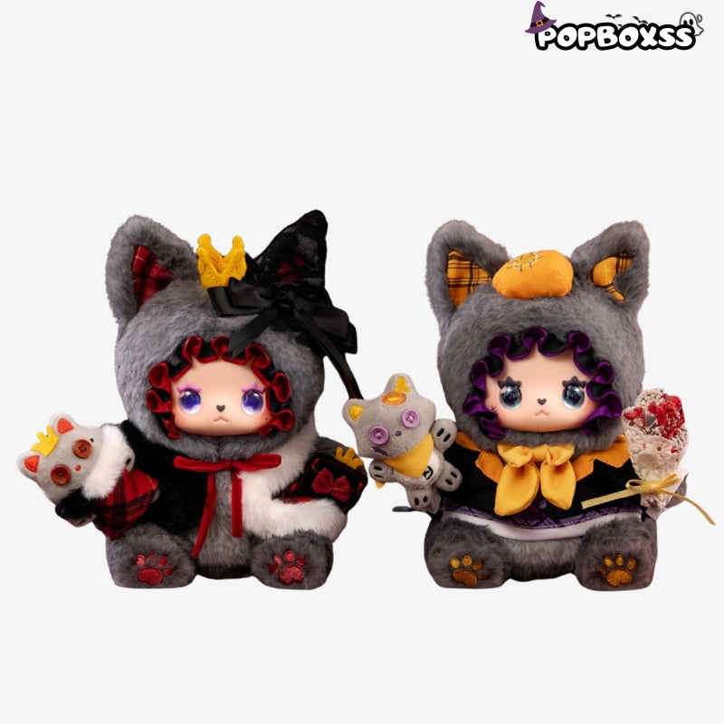 Pleasant Goat and Big Big Wolf x Lucky Emma Limited Edition Grey and Red Collaboration Plush Doll 1 BOX (2 PCS)