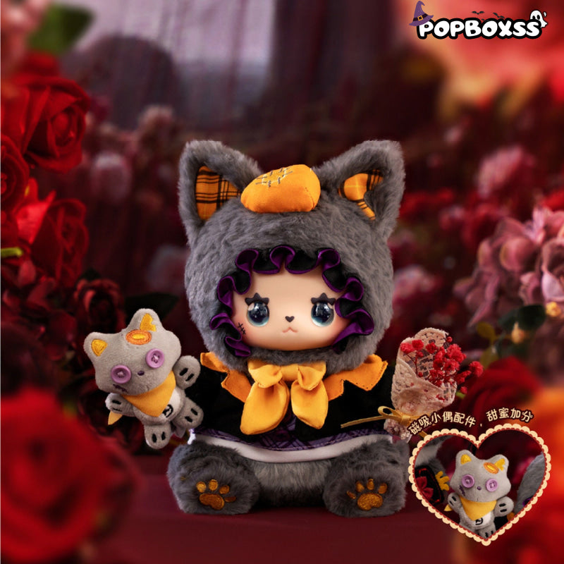 Pleasant Goat and Big Big Wolf x Lucky Emma Limited Edition Grey and Red Collaboration Plush Doll 1 BOX (2 PCS)