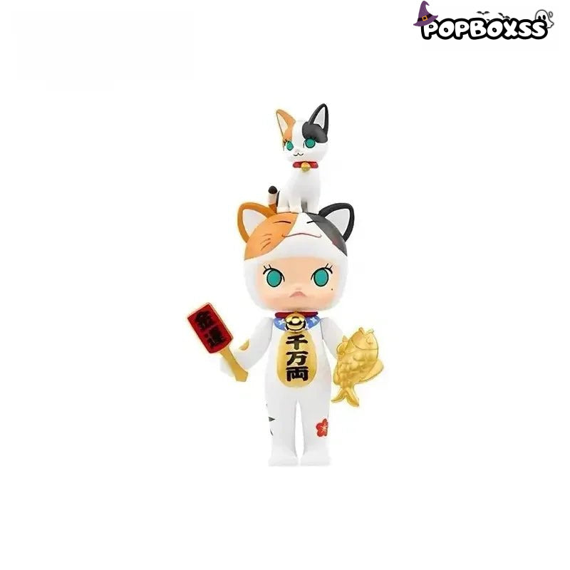 POP MART Molly Lucky Cat Figurine Hanging Card - POP BOX