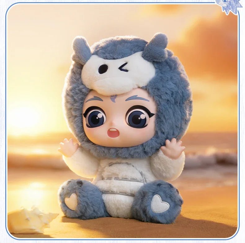 Pop Mart Nezha: The Devil Boy Conquers the Dragon King Hugging Series Vinyl & Plush White Dragon Ao Bing - POP BOX