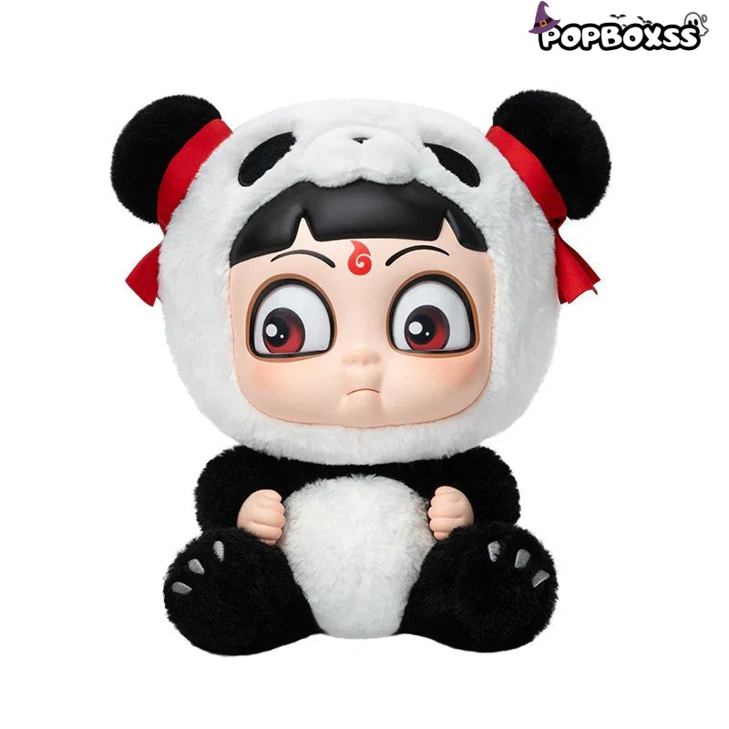 Pop Mart Nezha: The Devil Child Hugging Series PVC Face Plush Panda Nezha - POP BOX