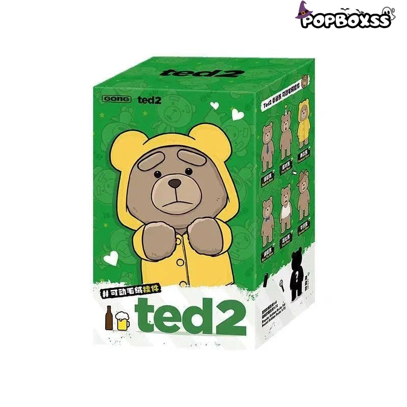 POP MART Ted2 Bear Plush Pendant Action Figures. Blind Box - POP BOX