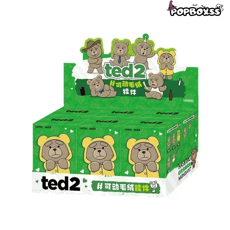 POP MART Ted2 Bear Plush Pendant Action Figures. Blind Box - POP BOX
